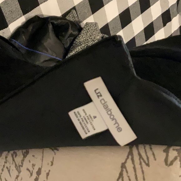 Liz Claiborne black dress so classy Aline tapestry type fabric - Picture 7 of 10